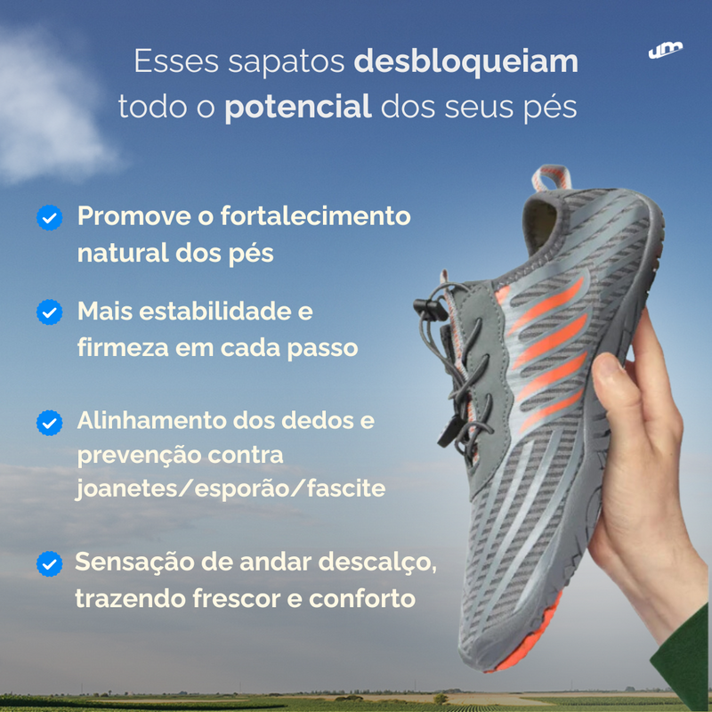 Sapato Tecnológico Terra Max - Conforto extremo, Ultra leve, Barefoot e Ortopédico