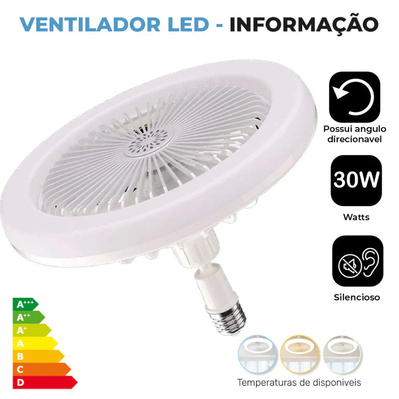 VentiLux 2 em 1 - Luminária LED Ventilador